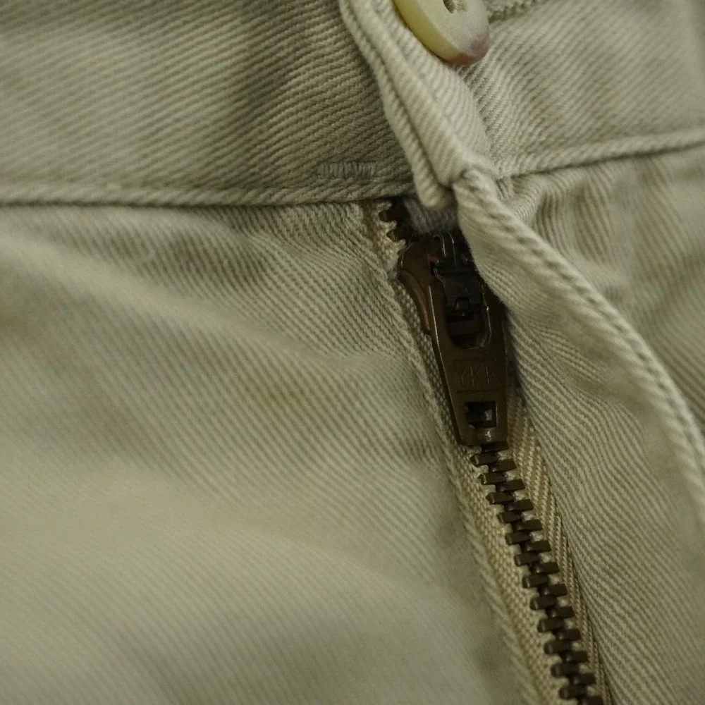 Vintage Polo Ralph Lauren Chino Pants Mens 36x31 Khaki Tan Pleated Cotton Twill